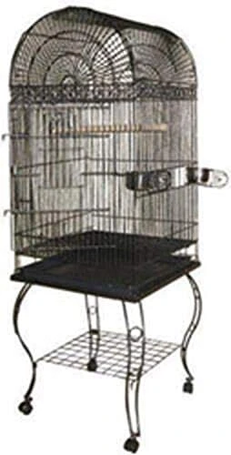 A&E Cage Company Economy Dome Top Bird Cage - Platinum - 20 X 20 X 58 In 3 A&E Cage Company Economy Dome Top Bird Cage - Platinum - 20 X 20 X 58 In