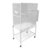 A&E Cage Company Flight Bird Cage With Stand - Black - 32 X 21 X 63 In 1 A&E Cage Company Flight Bird Cage With Stand - Black - 32 X 21 X 63 In -Bird pet supplies Sales ae cage company flight bird cage with stand black 32 x 21 x 63 in 604840