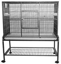 A&E Cage Company Flight Bird Cage With Stand - Blue - 32 X 21 X 63 In