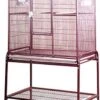 A&E Cage Company Flight Bird Cage With Stand - Burgundy - 32 X 21 X 63 In 1 A&E Cage Company Flight Bird Cage With Stand - Burgundy - 32 X 21 X 63 In -Bird pet supplies Sales ae cage company flight bird cage with stand burgundy 32 x 21 x 63 in 707351