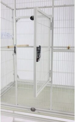 A&E Cage Company Flight Bird Cage With Stand - White - 31 X 20 In -Bird pet supplies Sales ae cage company flight bird cage with stand white 31 x 20 in 327638