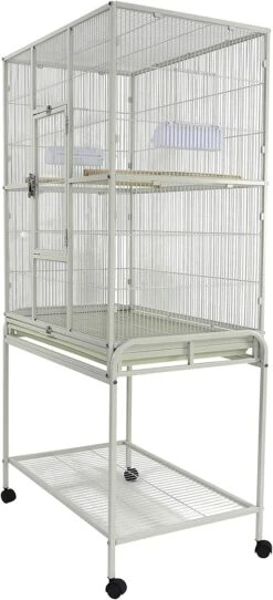 A&E Cage Company Flight Bird Cage With Stand - White - 31 X 20 In -Bird pet supplies Sales ae cage company flight bird cage with stand white 31 x 20 in 455777
