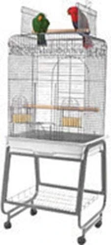 A&E Cage Company Open Flat Top Bird Cage With Removable Stand - Silver - 22 X 18 X 61 In