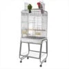 A&E Cage Company Open Flat Top Bird Cage With Removable Stand - White - 22 X 18 X 61 In -Bird pet supplies Sales ae cage company open flat top bird cage with removable stand white 22 x 18 x 61 in 635691