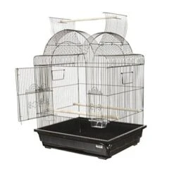 A&E Cage Company Victorian Open Top Bird Cage In Retail Box - Black - 25 X 21 X 32 In