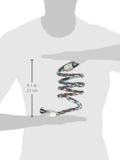 A&E Cage Happy Beaks Cotton Rope Boing With Bell Bird Toy - .5 X 52 In