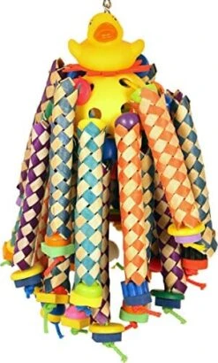 A&E Cage Happy Beaks Ducky Long Legs Bird Toy - 17 X 8 X 8 In