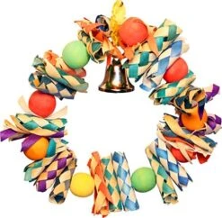 A&E Cage Happy Beaks Fiesta Wreath Bird Toy - 9 X 7 X 2 In