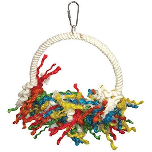 A&E Cage Happy Beaks Rope Swing Preening Bird Toy - 8 X 11 In 3 A&E Cage Happy Beaks Rope Swing Preening Bird Toy - 8 X 11 In