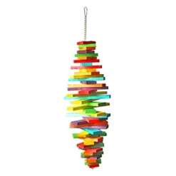 A&E Cage Happy Beaks Spiral Blocks Wood Bird Toy - 15.75 X 6 X 6 In