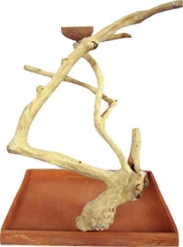 A&E Java Wood Table Top Bird Play Stand - 22 X 14 X 22 In 3 A&E Java Wood Table Top Bird Play Stand - 22 X 14 X 22 In