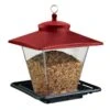 Audubon Cafe Wild Bird Feeder - Red And Black - 7 Lbs Cap