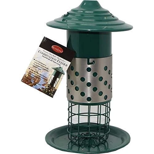 Audubon Combination Mealworm Suet Ball & Peanut Feeder For Wild Birds And Squirrels - Green 3 Audubon Combination Mealworm Suet Ball & Peanut Feeder For Wild Birds And Squirrels - Green