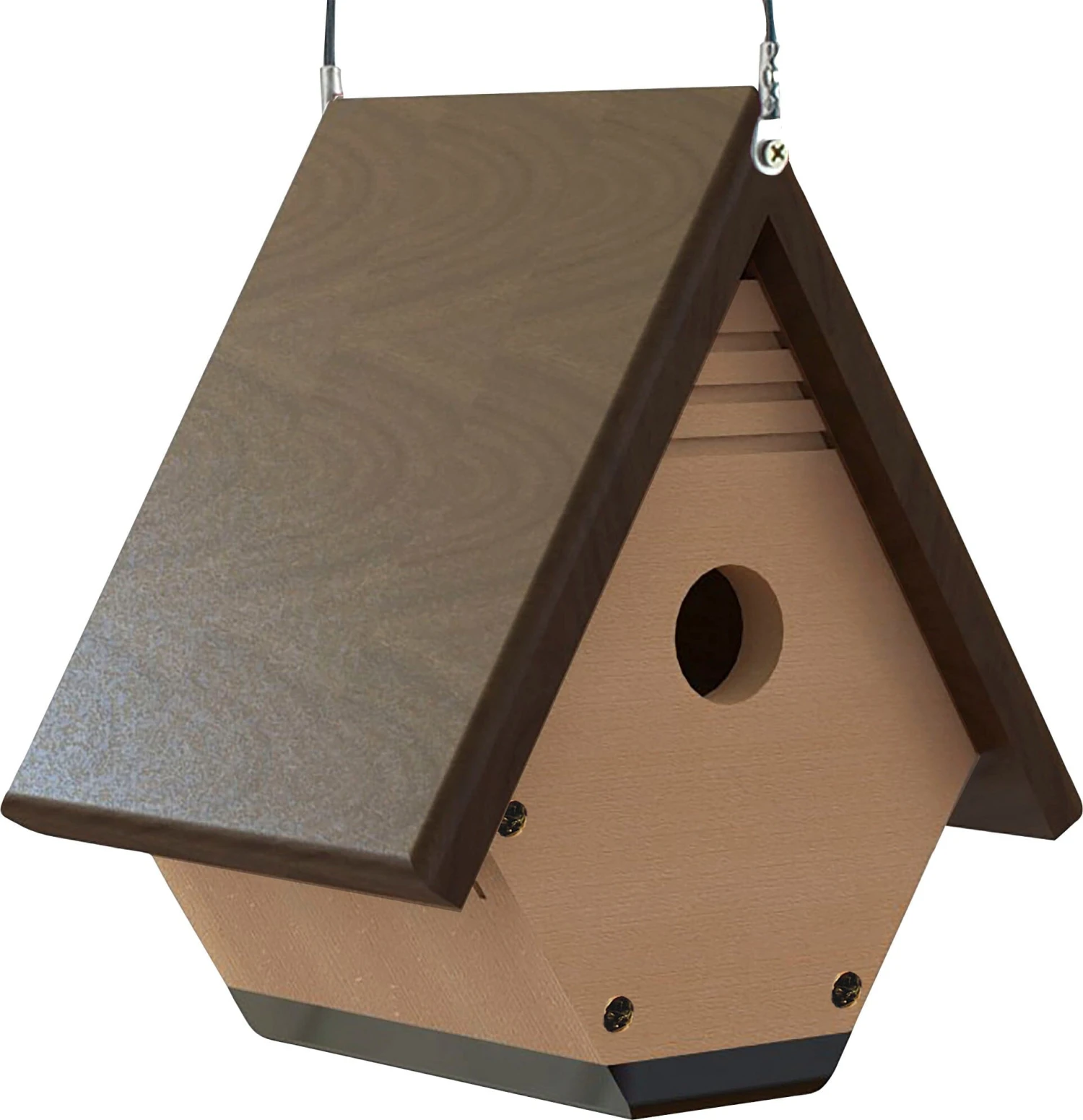 Audubon Going Green Wren Wild Bird House - Tan/Brown - 6.9 X 6.25 X 8.25 I 3 Audubon Going Green Wren Wild Bird House - Tan/Brown - 6.9 X 6.25 X 8.25 I