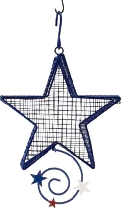 Audubon Patriotic Star Sunflower & Suet Mesh Wild Bird Feeder - Red And White And Blue - .3 Lbs Cap - 6 Pack