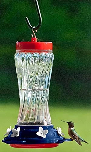 Audubon Patriotic Swirl Glass Hummingbird Feeder - Red/White/Blue - 16 Oz - 6 Pack 3 Audubon Patriotic Swirl Glass Hummingbird Feeder - Red/White/Blue - 16 Oz - 6 Pack