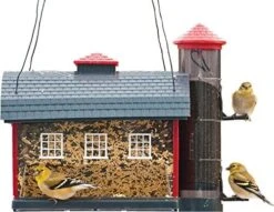 Audubon Red Barn Combo Feeder Wild Bird Feeder - Red - 7 Lbs Cap