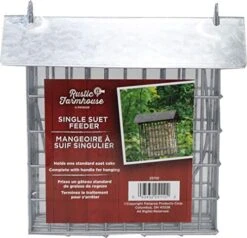 Audubon Rustic Farmhouse Single Suet And Seed Cake Wild Bird Feeder -