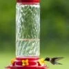 Audubon Swirl Glass Hummingbird Feeder - Red/Clear - 30 Oz -Bird pet supplies Sales audubon swirl glass hummingbird feeder redclear 30 oz 618703