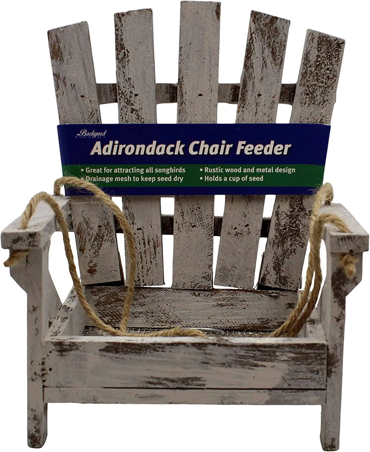 Backyard Essentials Adirondack Chair Wild Bird Feeder - White - 6.7 X 7.5 X 9.1 In 5 Backyard Essentials Adirondack Chair Wild Bird Feeder - White - 6.7 X 7.5 X 9.1 In - Image 3