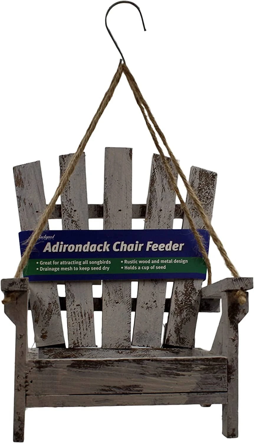 Backyard Essentials Adirondack Chair Wild Bird Feeder - White - 6.7 X 7.5 X 9.1 In 6 Backyard Essentials Adirondack Chair Wild Bird Feeder - White - 6.7 X 7.5 X 9.1 In - Image 4