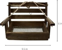 Backyard Essentials Hanging Porch Swing Wild Bird Feeder - Brown - 4.63 X 8.36 X 5.75