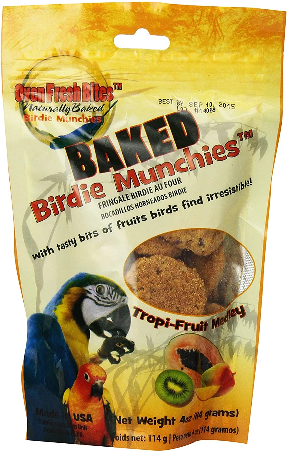 Caitec Baked Tropi-Fruit Medley Munchies Bird Treats - 4 Oz - Case Of 12 3 Caitec Baked Tropi-Fruit Medley Munchies Bird Treats - 4 Oz - Case Of 12