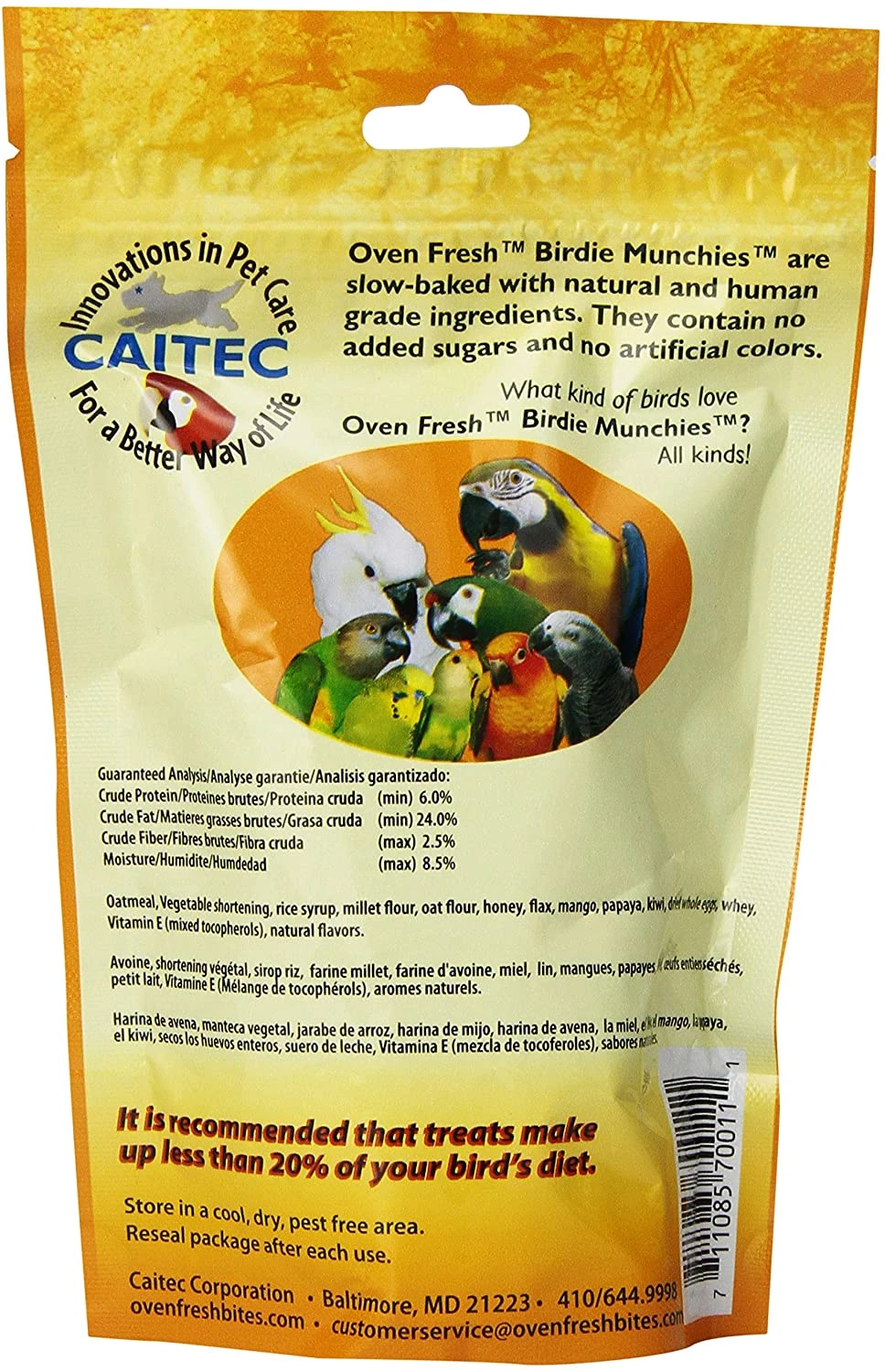 Caitec Baked Tropi-Fruit Medley Munchies Bird Treats - 4 Oz - Case Of 12 4 Caitec Baked Tropi-Fruit Medley Munchies Bird Treats - 4 Oz - Case Of 12 - Image 2