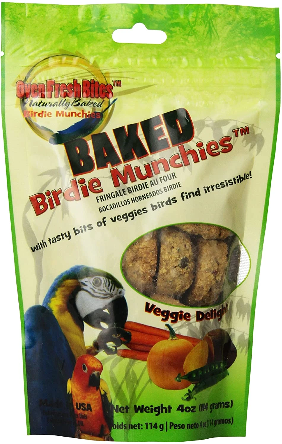 Caitec Baked Veggie Delight Munchies Bird Treats - 4 Oz - Case Of 12 3 Caitec Baked Veggie Delight Munchies Bird Treats - 4 Oz - Case Of 12