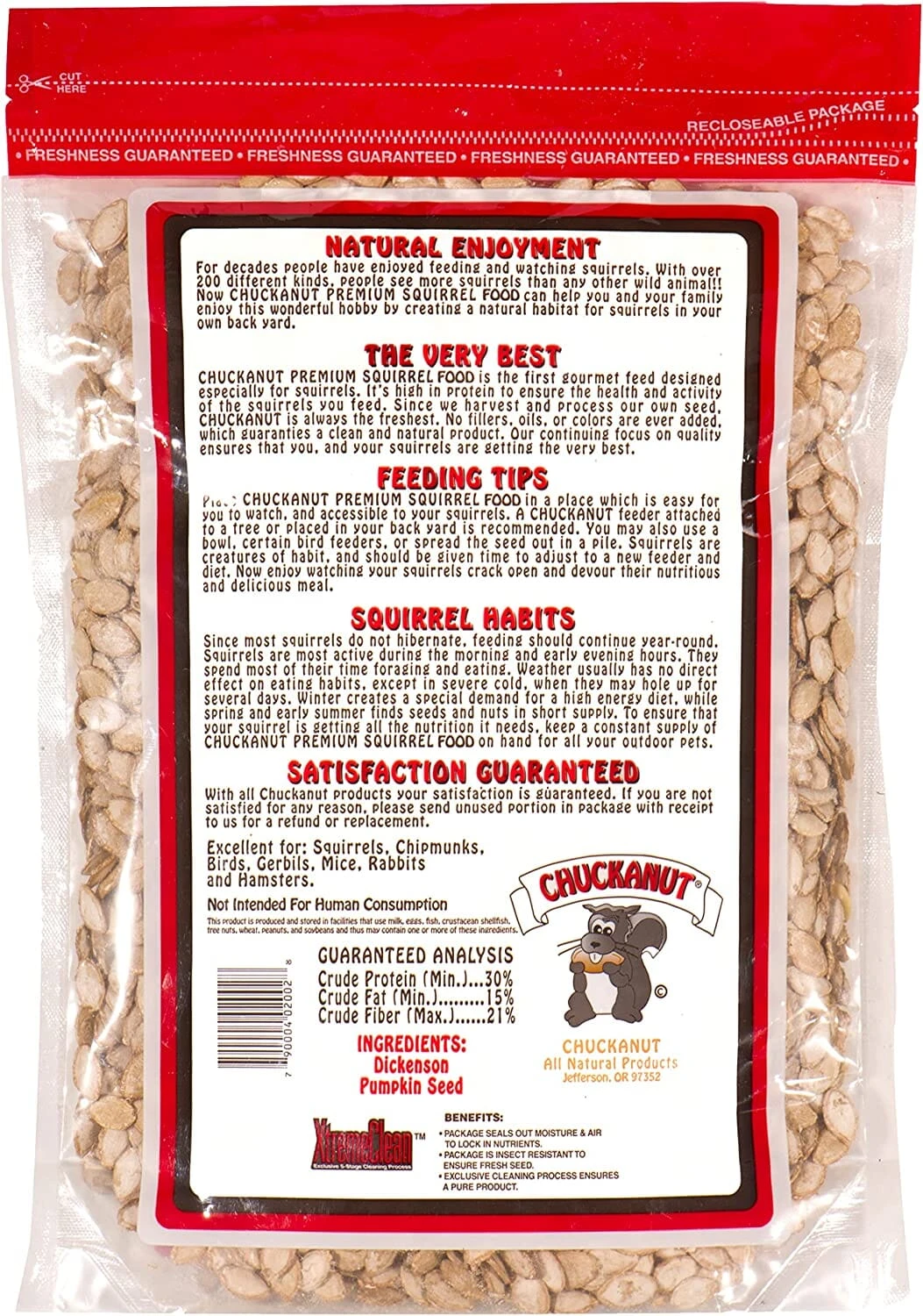 Chuckanut Premium Squirrel Diet - Pumpkin Seed - 20 Lbs 4 Chuckanut Premium Squirrel Diet - Pumpkin Seed - 20 Lbs - Image 2