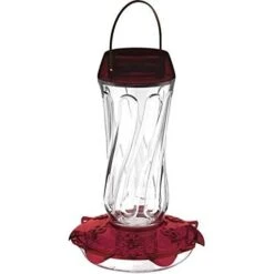 Droll Yankees Classic Glass Hummingbird Feeder - Red - 16 Oz Cap - 4 Pack