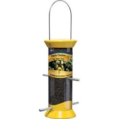 Droll Yankees New Generation Thistle Finch Tubed Wild Bird Feeder - Yellow - .5 Lbs Cap