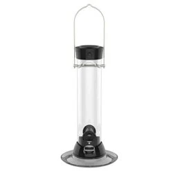 Droll Yankees Onyx Clever Clean Sunflower And Mixed Seed Tube Type Wild Bird Feeder - Black - 1 Lb Cap