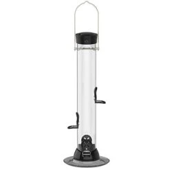 Droll Yankees Onyx Clever Clean Thistle Finch Tubed Wild Bird Feeder - Black - 2 Lbs Cap