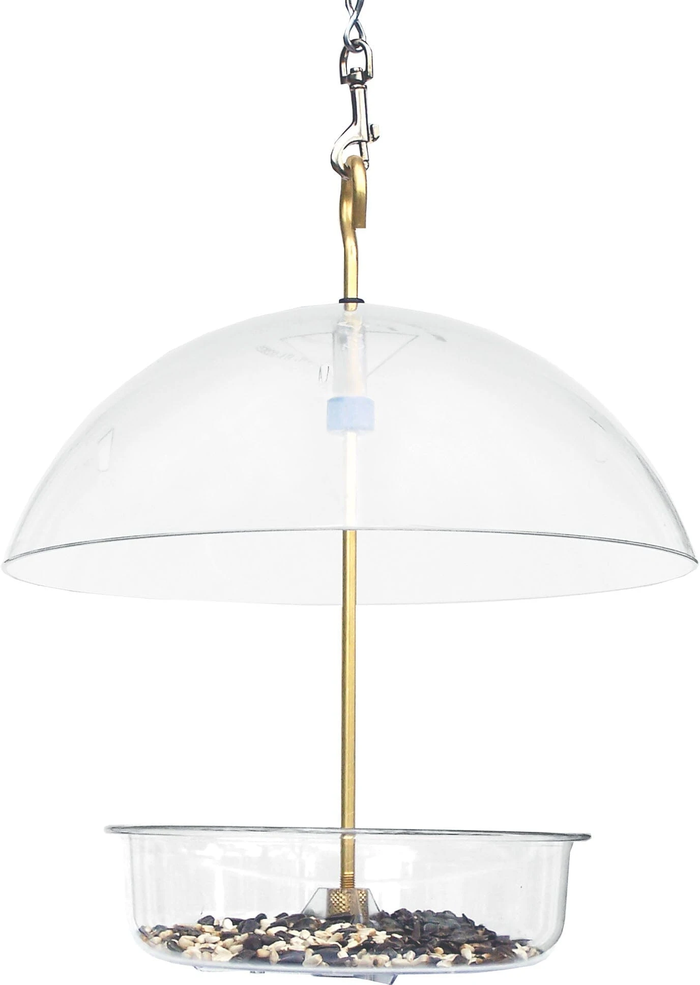 Droll Yankees Seed Saver With Adjustable Dome Wild Bird Feeder - Clear - 1 Lb Cap 3 Droll Yankees Seed Saver With Adjustable Dome Wild Bird Feeder - Clear - 1 Lb Cap
