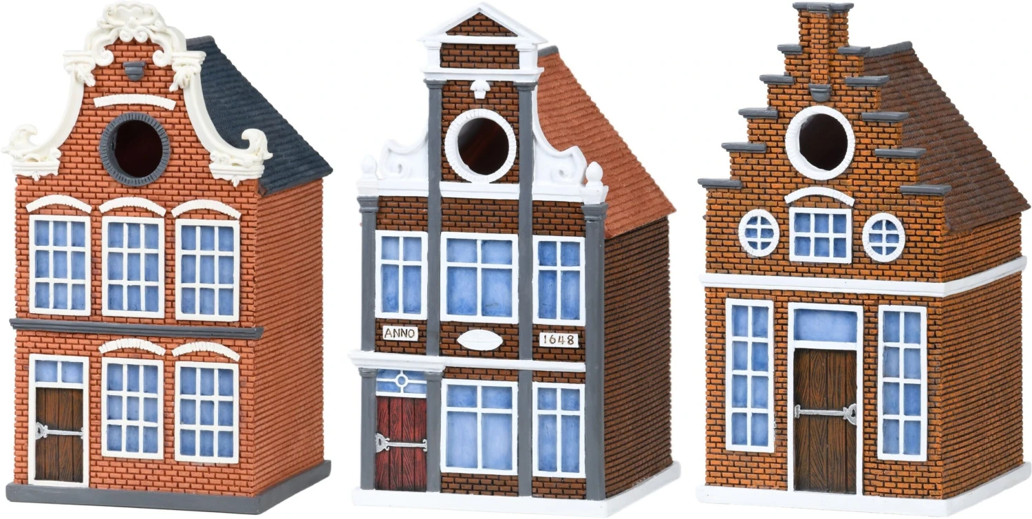 Esschert Design Dutch Canal Birdhouse - Assorted - 5.5 X 5.2 X 9.8 In 3 Esschert Design Dutch Canal Birdhouse - Assorted - 5.5 X 5.2 X 9.8 In