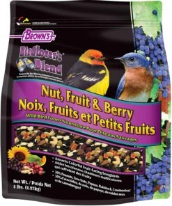 F.M. Brown's Bird Lover's Blend Extreme Fruit, Nut & Berry Seeds Wild Bird Food - 5 Lb Bag