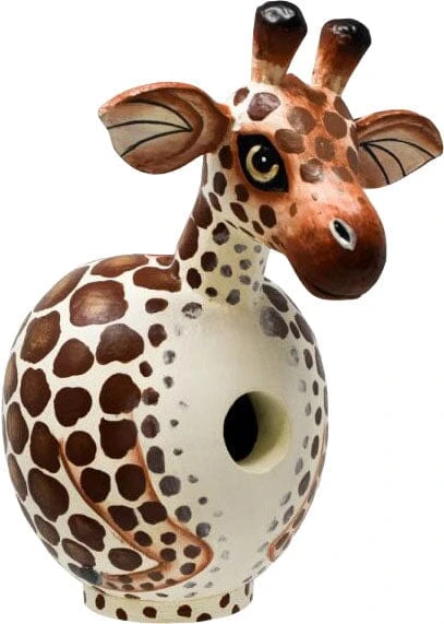 Gord-O Giraffe Bird House - Brown/White - 9 X 6 X 9.5 In 3 Gord-O Giraffe Bird House - Brown/White - 9 X 6 X 9.5 In