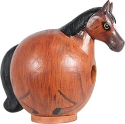 Gord-O Horse Bird House - Brown - 7.5 X 4.7 X 12.6 In