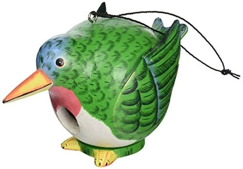 Gord-O Hummingbird Bird House - Green - 6.3 X 9.8 X 5.9 In 3 Gord-O Hummingbird Bird House - Green - 6.3 X 9.8 X 5.9 In