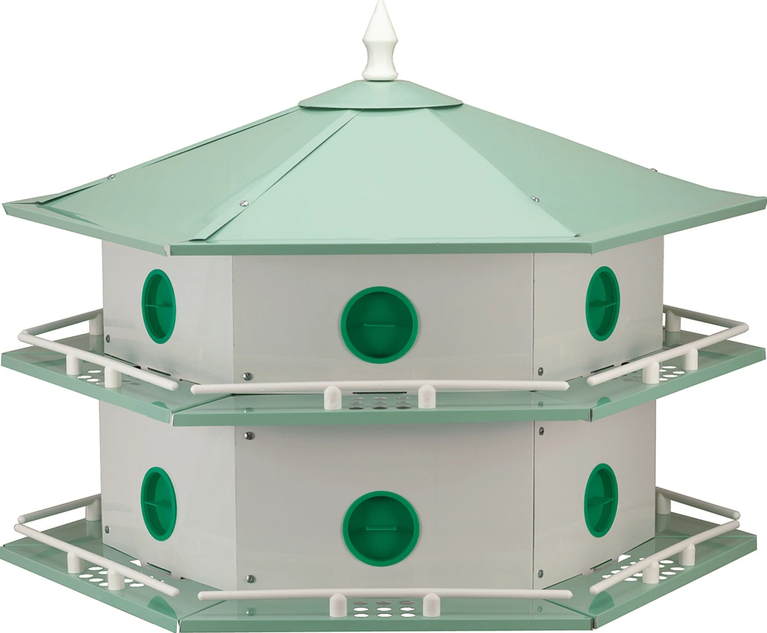 Heath Deluxe Aluminum Purple Martin House - Green - 12 Room 3 Heath Deluxe Aluminum Purple Martin House - Green - 12 Room