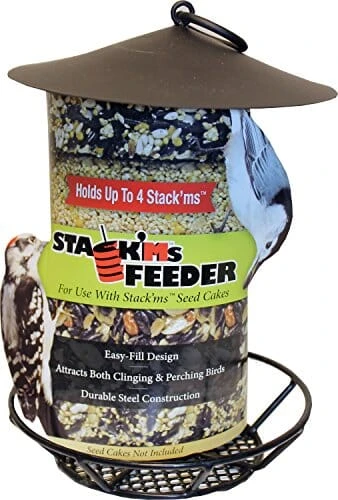 Heath Stack'Ms Seed Cake Wild Bird Feeder - Black - 4 Cake Cap 3 Heath Stack'Ms Seed Cake Wild Bird Feeder - Black - 4 Cake Cap