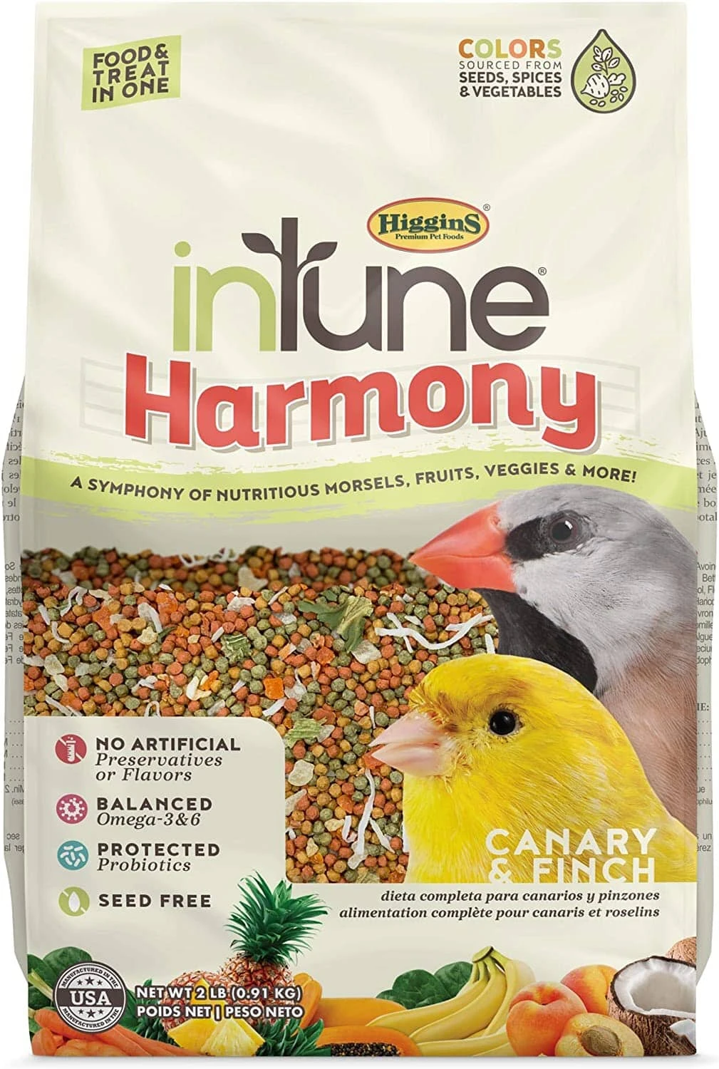 Higgins Intune Natural Harmony Canary And Finch Bird Food - 2 Lbs 3 Higgins Intune Natural Harmony Canary And Finch Bird Food - 2 Lbs