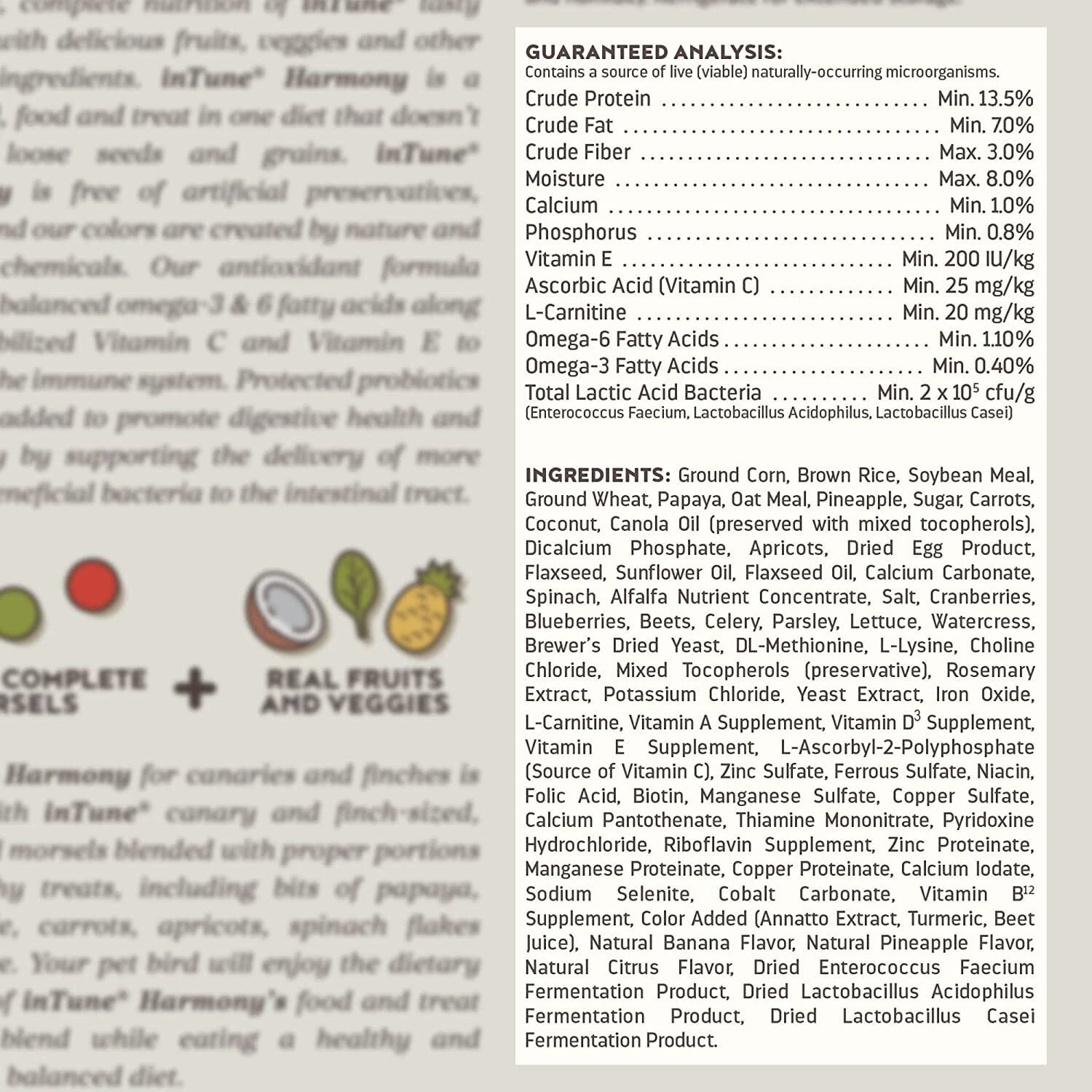 Higgins Intune Natural Harmony Canary And Finch Bird Food - 2 Lbs 6 Higgins Intune Natural Harmony Canary And Finch Bird Food - 2 Lbs - Image 4