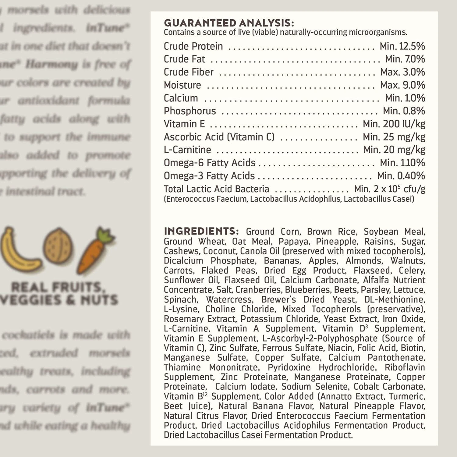 Higgins Intune Natural Harmony Conure And Cockatiel Bird Food - 2 Lbs 6 Higgins Intune Natural Harmony Conure And Cockatiel Bird Food - 2 Lbs - Image 4