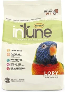 Higgins Intune Natural Lory Food Bird Food - 5 Lbs