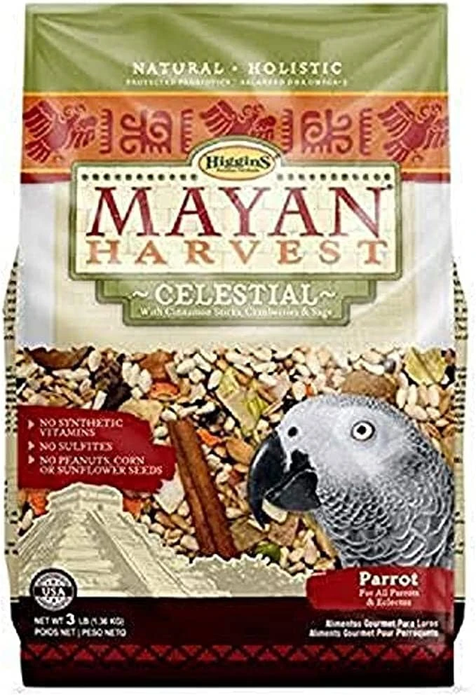 Higgins Mayan Harvest Celestial Mix Large Hookbill Bird Food - 3 Lbs 3 Higgins Mayan Harvest Celestial Mix Large Hookbill Bird Food - 3 Lbs