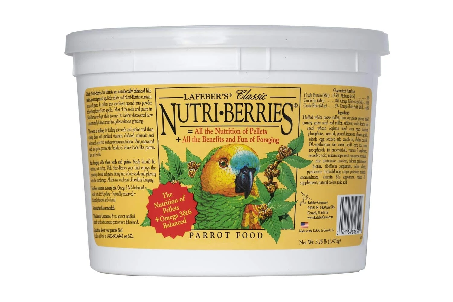 Lafeber® Classic Nutri-Berries Parrot Food - 3.25 Lbs 3 Lafeber® Classic Nutri-Berries Parrot Food - 3.25 Lbs