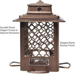 More Birds Metal Hopper Sunflower Wild Bird Feeder - Bronze - 3.6 Lbs Cap 12 More Birds Metal Hopper Sunflower Wild Bird Feeder - Bronze - 3.6 Lbs Cap -Bird pet supplies Sales more birds metal hopper sunflower wild bird feeder bronze 36 lbs cap 306549
