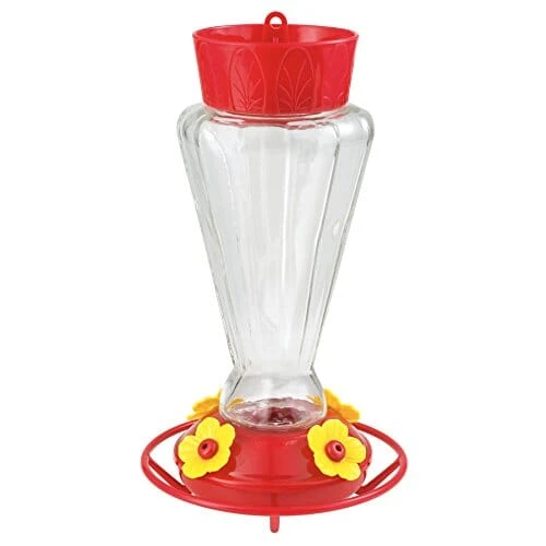 More Birds Royal Glass Hummingbird Feeder - Red - 28 Oz Cap - 4 Pack 3 More Birds Royal Glass Hummingbird Feeder - Red - 28 Oz Cap - 4 Pack